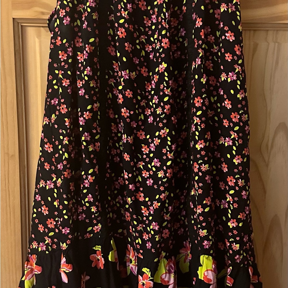 Maje Black Floral Swim Coverup